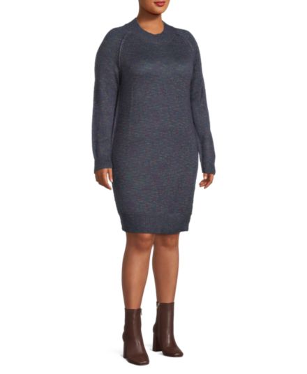 Платье-свитер с абстрактным принтом Juneu Plus STITCHDROP
