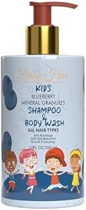 BABY HAIR Kids: Vegan Blueberry & Mineral Granules Conditioner pH- Balanced Sulfate-Free, Tear-Free Formula Best Kids Comditioner BABY HAIR