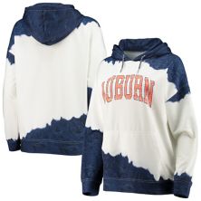 Женский пуловер с капюшоном Gameday Couture белого/темно-каштанового цвета Tigers For the Fun, окрашенный двойным погружением Unbranded