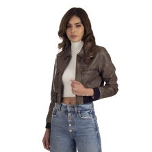 Женская укороченная куртка-бомбер Lee® из искусственной кожи LEE