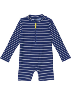Синий солнцезащитный костюм Rashguard в тонкую полоску Upf50+ (для младенцев/малышей) Toobydoo