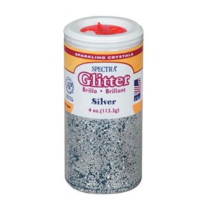 Pacon Spectra Glitter Sparkling Crystals, 4 oz., Silver Pacon