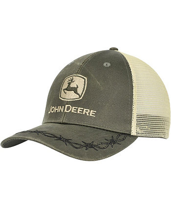 Мужская оливковая регулируемая шляпа John Deere Classic Oil Skin Trucker Top of the World