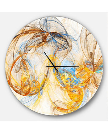 Крупногабаритные современные круглые металлические настенные часы Designart Design Art