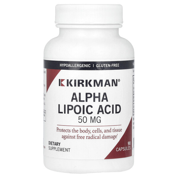 Альфа-липоевая кислота, 50 мг, 90 капсул Kirkman Labs