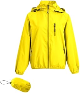 Spmor Women's Lightweight Waterproof Jacket Packable Windbreaker Running Coat Spmor