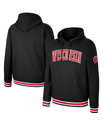 Мужской черный пуловер с капюшоном Wisconsin Badgers Varsity Arch Colosseum