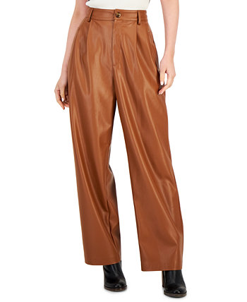 Женские широкие брюки из искусственной кожи Tommy Hilfiger