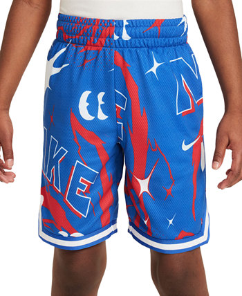 Баскетбольные шорты классического кроя из сетки с принтом Big Boys Dri-FIT DNA Nike