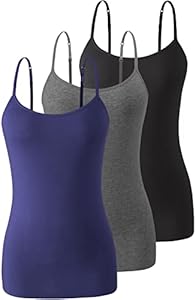 Женская Базовые майки и топы Air Curvey Camisole 2＆3 с Топом и Регулируемыми Бретелями Air Curvey