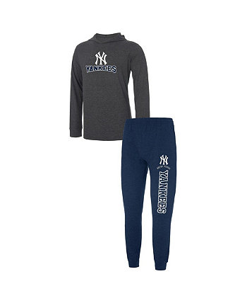 Мужской темно-синий, темно-серый худи и джоггеры New York Yankees Meter Concepts Sport
