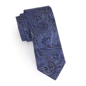 Шелковый галстук с узором пейсли Canali