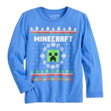 Boys 4-12 Jumping Beans® Minecraft Holiday Creeper Long Sleeve Graphic Tee Jumping Beans