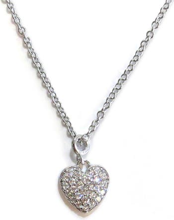Ожерелье с кулоном в форме сердца из стерлингового серебра Pave CZ Liza Schwartz