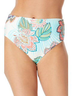 Tropical Lotus Reversible High-Waist Bottoms Coco Reef