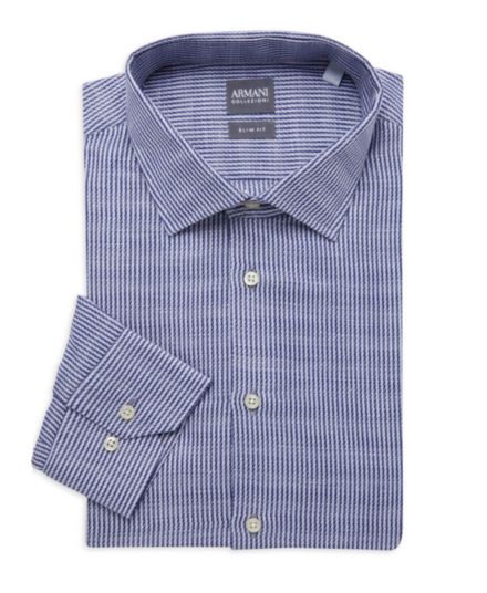 Полосатая классическая рубашка Armani Collezioni