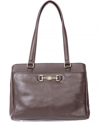 Кожаная сумка-портфель Horse-Bit, созданная для Macy's Giani Bernini