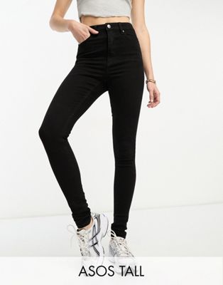 Узкие джинсы в черном цвете ASOS DESIGN Tall для женщин ASOS Tall