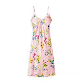 Floral Silk Cosette Nightgown Petite Plume