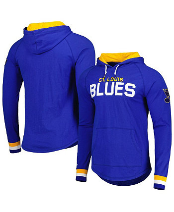 Men's Blue St. Louis Blues Legendary Slub Hoodie Long Sleeve T-shirt Mitchell & Ness