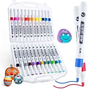 M&G Acrylic Paint Pens Markers 12 Colors with Medium Tip, Permanent Acrylic Paint Pens for Rock Painting, Stone, Wood, Calligraphy, Canvas, Ceramic, Metal, Glass, DIY Crafts,fabric paint M&G