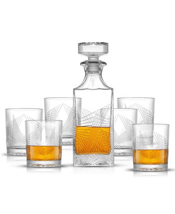 Графин и стаканы для виски Gatsby в стиле ар-деко, 7 предметов JoyJolt