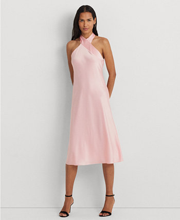 Женское атласное платье трапециевидной формы с бретелькой на бретельках LAUREN Ralph Lauren