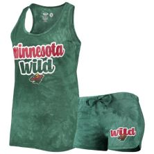 Женский комплект из майки и шорт Minnesota Wild Billboard Sport Green Minnesota Wild со спинкой-борцовкой Unbranded
