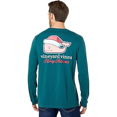 Мужская футболка с длинным рукавом Vineyard Vines 2022: Классическое Рождество, стильный повседневный образ из 100% хлопка Vineyard Vines