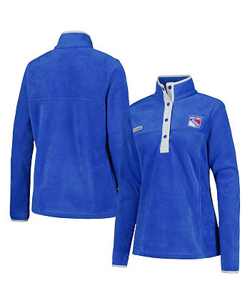 Women's Blue New York Rangers Benton Springs Half-Snap Jacket Columbia