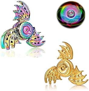 Cool Dragon Fidget Spinners Metal Toys for Kids Adults, Party Favors Fidget Toys 2 Pack Stainless Steel Phoenix Finger Hand Spinners, Desk Spinning Top Goodie Bag Fillers Stocking Stuffer Stress Toy Anzmtosn