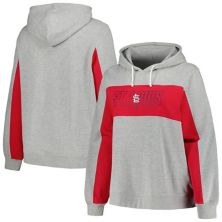 Women's Profile Heather Gray St. Louis Cardinals Plus Size Pullover Jersey Hoodie Profile