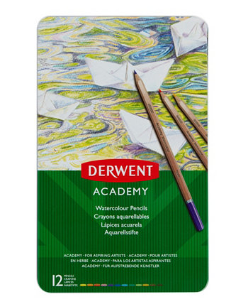 Акварельный карандаш Academy Tin, набор из 12 цветов Derwent