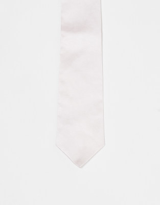 Six Stories satin tie in powder pink Six Stories