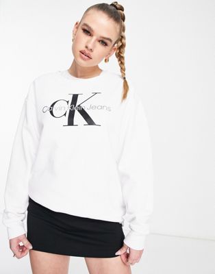 Белая толстовка с монограммой и логотипом Calvin Klein Calvin Klein