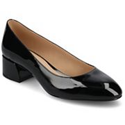 Journee Medium and Wide Width Saarii Women's Slip-On Block Heel Pumps Journee Collection