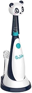 Brusheez Little Toddlers’ Sonic Toothbrush - Safe & Gentle Toothbrush for Ages 1-3 with Built-in, Light-Up 2-Minute Timer, Extra Brush Head, & Storage Base for First-Time Brushers (Fuzzy The Fox) Brusheez