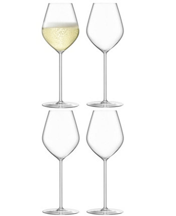 Borough Champagne Tulip Glass 10 oz Clear x 4 LSA International