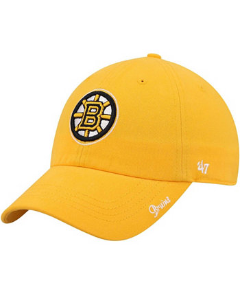 Женская золотая регулируемая шляпа Boston Bruins Team Miata Clean Up '47 Brand