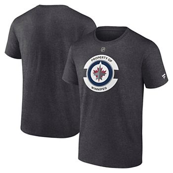 Men's Fanatics Heather Charcoal Winnipeg Jets Authentic Pro Core Secondary T-Shirt Fanatics