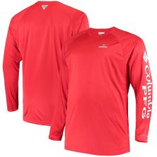 Men's Columbia Red Georgia Bulldogs Big & Tall Terminal Tackle Long Sleeve Omni-Shade T-Shirt Unbranded