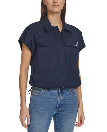 Women's Solid-Color Snap Popover Top Nautica Jeans