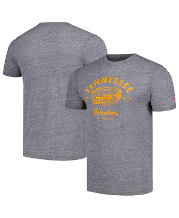 Мужская футболка цвета три-смеси цвета Хизер серая с эффектом потертости Tennessee Volunteers Stadium Victory Falls League Collegiate Wear