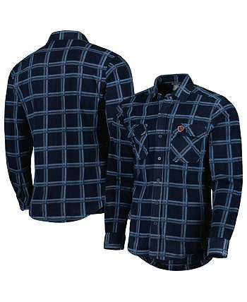 Мужская темно-синяя фланелевая куртка-рубашка на пуговицах Chicago Bears Industry Antigua
