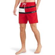 Мужские плавки Tommy Hilfiger с флагом, 17 см, функциональный шнурок Tommy Hilfiger