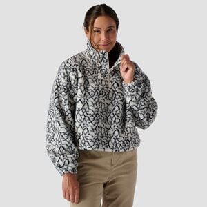 Флисовый пуловер со средним ворсом и молнией 1/4 с принтом Stoic