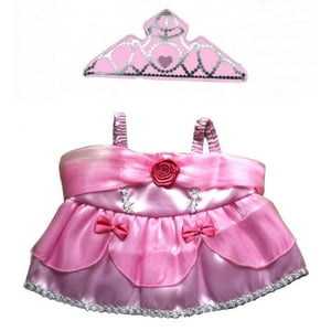 Princess Dress Outfit Teddy Bear Clothes Fits Most 14" - 18" Build-a-bear and Make Your Own Stuffed Animals Stuffems Toy