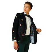 Мужской пиджак OppoSuits Deluxe X-Mas Icons с декоративными кнопками и четырьмя карманами OppoSuits