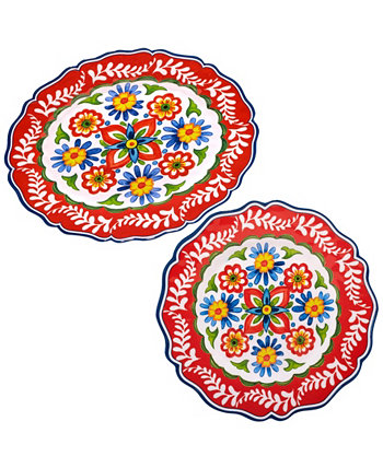 Набор тарелок Flores из 2 предметов, сервиз на 2 персоны Certified International