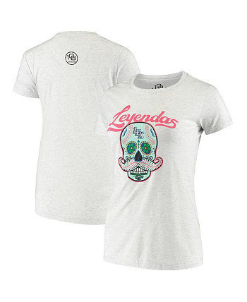 Женская серая футболка с рисунком Leyendas de Lexington Copa de la Diversion Script 108 Stitches